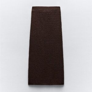 Zara Open Knit Midi Skirt